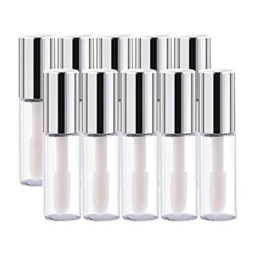 Lip Gloss Tubes, 45Pcs 1.2ml Cute Transparent Lip Gloss Bottle Empty Mini Refillable Lip Balm Container Lipstick Tubes Cosmetic Makeup Tool for DIY Lipstick