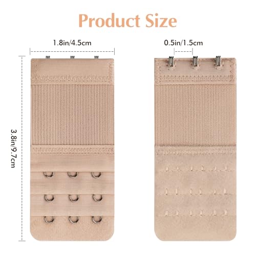 Image of 3Hooks Bra Extenders for Women, 6Pcs Adjustable Back Bra Strap Extender, Women's Elastic Comfortable Elastic Bra Strap Extenders for Plus Size