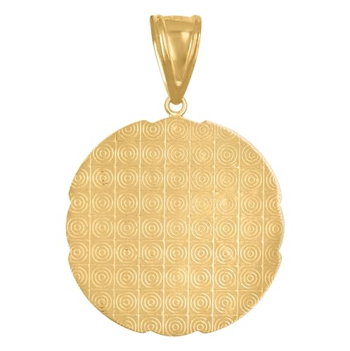 Jewels By Lux 10kt Gold Two-Tone Diamond-Cut Mens Last Supper Religious Medallion Charm Pendant2