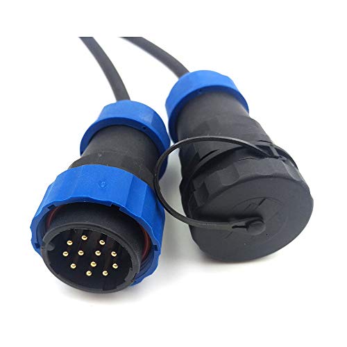Conector impermeable SD28 12 pines cable industrial miniatura 4
