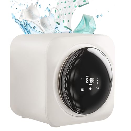 levigationlu Asciugatrice Piccola da 3.5L, Lavatrice Portatile con Display LED/Pompa di Scarico, Mini Asciugatrice Centrifuga per Uso su Bancone O a Parete