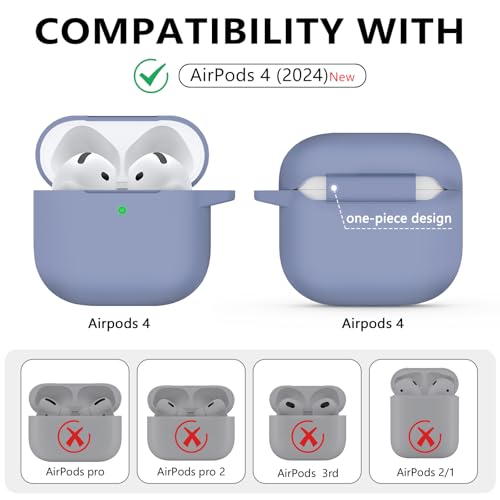 Image of Ljusmicker for AirPods 4 Case 2024 with Cleaner Kit,Lavender
