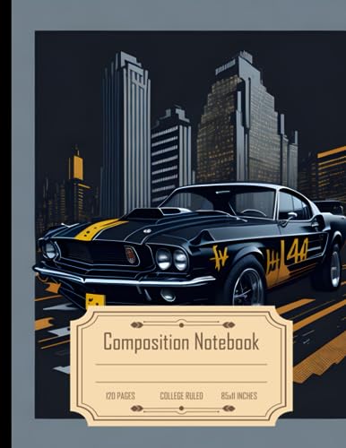 Composition Notebook College Ruled: Retro Artwork of…