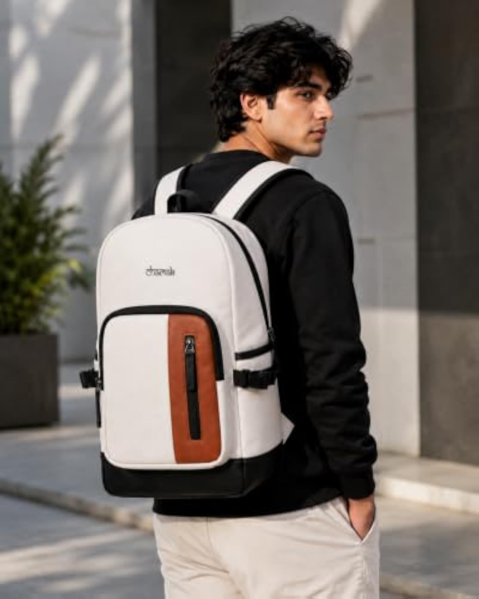 Pu Unisex Laptop Backpack