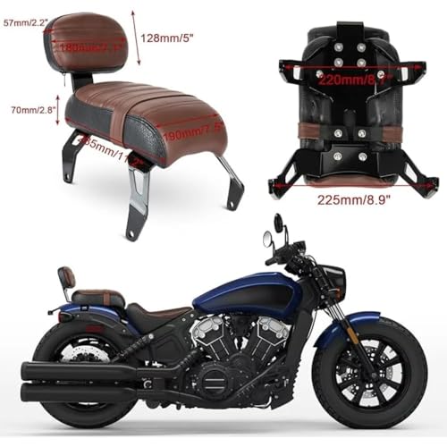 Selle appui-dos passager moto arrière Scout Bobber 2018-2021