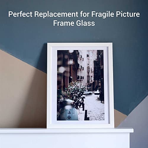 Image of 5 Pack 8 inch x 12 inch Clear Acrylic Sheet 0.04 inch Thick Plexiglass Sheet with Protective Film on Both Sides Transparent Plastic Boards for Crafts Picture Frame Glass Replacement DIY Display Projects