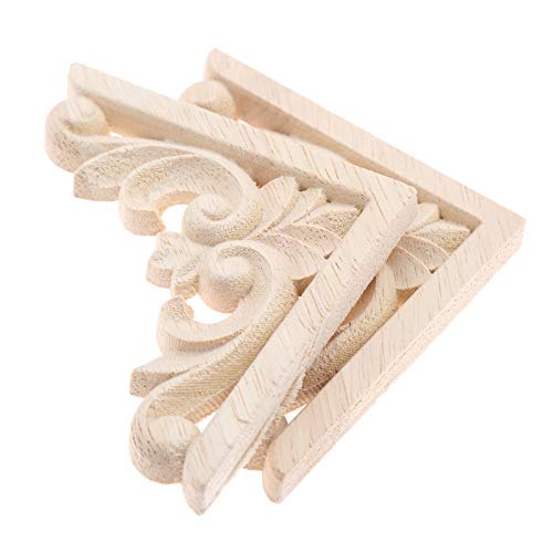 MUXSAM 4 pezzi in legno intagliato decalcomania ad...