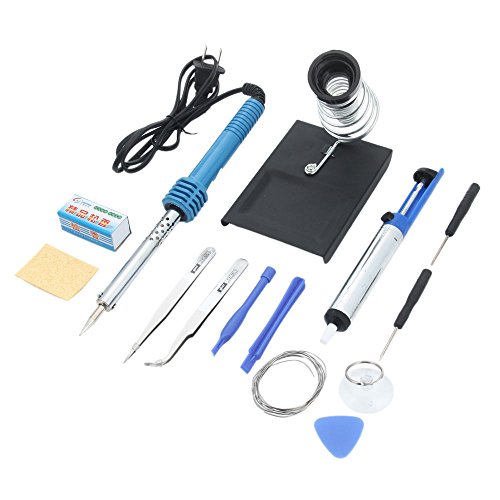Ironing Product Sets 14in1 60w 110v Electric Soldering Tools Kit Set Iron Stand Desoldering Pump