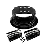 Fstrend 4pcs African Statement Choker Collars Necklaces Leather Bracelet Snap Bangle Resin Stud Earr