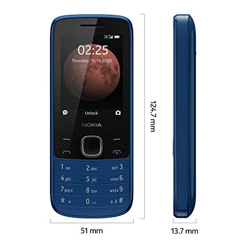 Nokia 225 | Gsm Unlocked Mobile Phone | 4G | Blue #TOP5