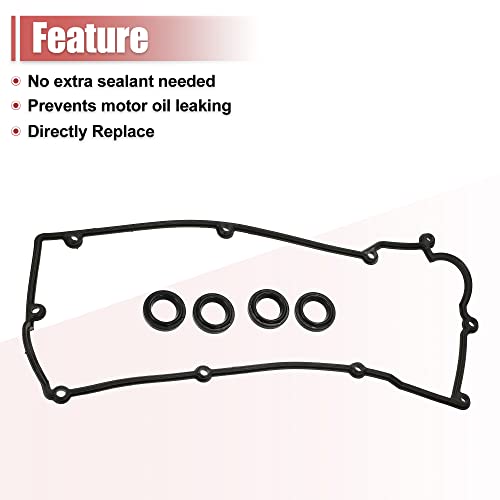 Image of X AUTOHAUX 1 Set VS50593R Engine Valve Cover Gasket for Hyundai Accent Base 2003-2004 for Hyundai Accent GL 2001-2004