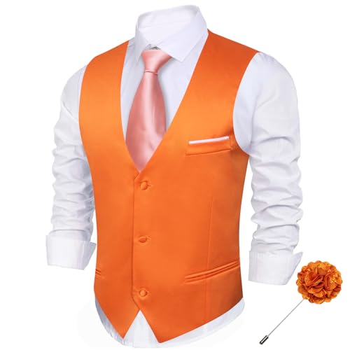 Lot de 2 broches pour homme avec gilet chic a col en V pour fete