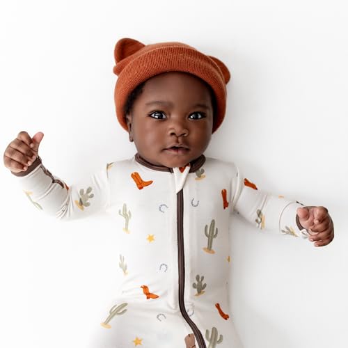 Image of Bamboo Little Soft Baby Footie Pajamas, Baby Clothes, Newborn Sleepers, 95% Viscose and 5% Spandex, 0-24 Months