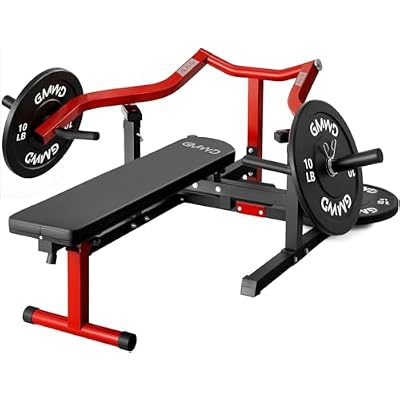 GMWD Chest Press Machine, 1200LBS Bench Press Machine with Independent Converging Arms, Adjustable Flat Incline Bench for Chest, AB Workouts, Shoulder Home Gym Equipment, V1