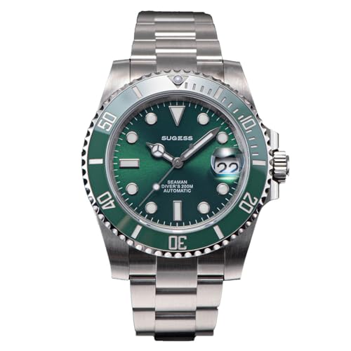 Montre Automatique Seestern S421 en Acier avec Cadran Vert Saphir Prestige
