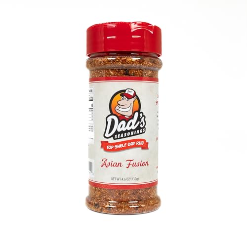 Dad’s Seasonings Asian Fusion Rub & Seasoning - BBQ Spice Blend for Smoking, Grilling & Roasting - Sweet, Spicy, Smoky Flavor, All Natural Rub for Ribs, Chicken, Steak, Pork - Made in USA (4.6 oz net wt)