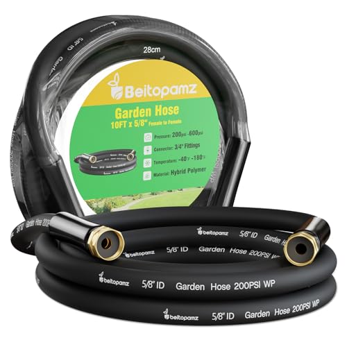 Beitopamz Short Garden Hose 10 ft x 5/8