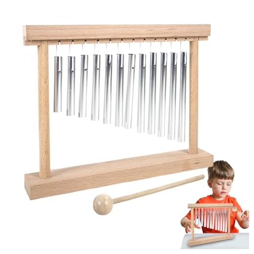 Campanas de Barras - Instrumentos Musicales de Campanillas Ligeros,Carillones de Viento Precisos y Divertidos para Principiantes, Aula, Escuela, Yoga, Jardín, Interior y Entretenimiento