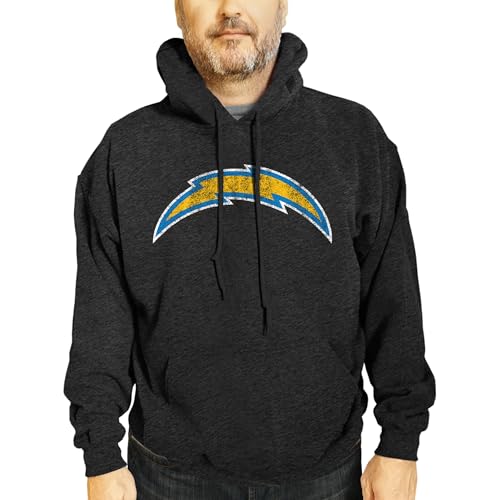 Team Fan Apparel NFL Adult Unisex Modern Throwback Ultra Soft Fleece Hooded Sweatshirt Heathered Football Hoodie