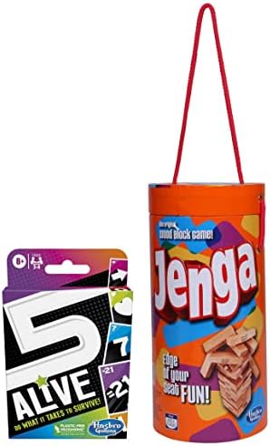 Hasbro Gaming 5 Alive Card Game, Fast-Paced Kids Game, Easy to Learn, Fun Family Game for Ages 8 and Up, Card Game for 2 to 6 Players, Multicolor, Birthday Gift for Kids