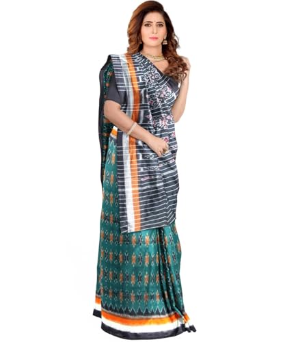 Image of Nuapatna Cotton Saree of Odisha Ikkat Orissa Traditional Handloom Sari | Bomkai | Pata | Nuapatana | sambalpuri saree | khandua patta sare | without Blouse S9