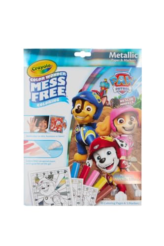 Image of Crayola PAW Patrol Color Wonder Mess Free Coloring Set, Metallic Markers & Paper, PAW Patrol Toys, Toddler Coloring Kit, Travel Activity, Gift for Kids, 3+