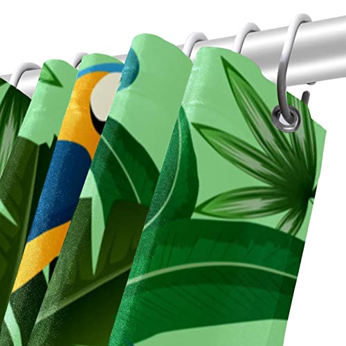 Rideau de douche vert tropical de qualité supérieure 167x182 cm - 6