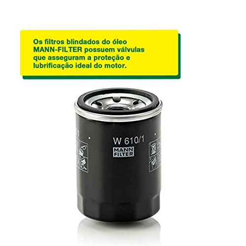 MANN-FILTER Original, Filtro de Óleo, Blindado, W 610/1, Para Modelos GM Tracker, Suzuki e Caterpill