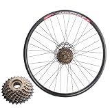 SXSHEYS Ruote da Mountain Bike in Lega di Alluminio da 26" Anteriori e Posteriori, Freni a Disco, 100 mm Anteriore / 135 mm Posteriore, 6/7/8/9 velocità, Ruota Libera a Vite, ASSE imbullon