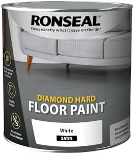 Ronseal DHFPWH25L 2.5L Diamond Hard Floor Paint - White : Amazon.co.uk ...