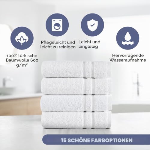 Hammam Linen Badetücher aus 100% Baumwolle, weich und saugfähig, Premium-Qualität – Ansicht 3