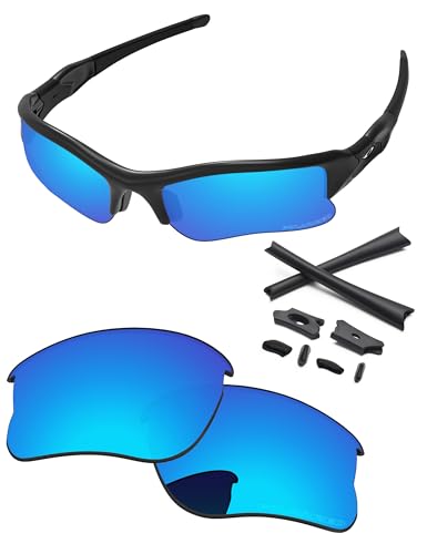 Image of Replacement Lenses & Rubber Kits for Oakley Flak Jacket XLJ OO9009 63mm - Precision Fit, UV Block, Impact Resistant