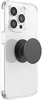 Vista 2 de PopSockets Agarre para teléfono con soporte expandible, agarre adhesivo, color negro con textura moleteada