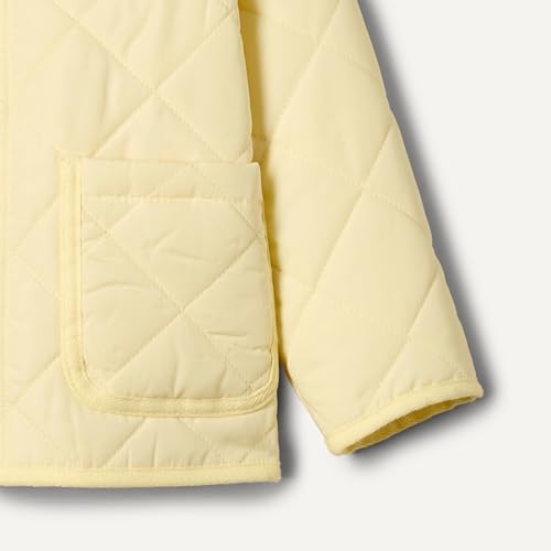 Image of Amazon Essentials x Sofia Grainge Toddler and Baby Girls' Midweight Quilted Field Jacket with Ruffle