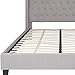 Flash Furniture Riverdale Queen Size Tufted Upholstered Platform Bed in Light Gray Fabric