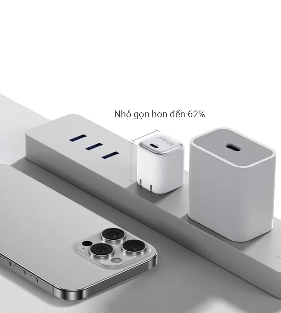 Anker Zolo 35W A2696 Charger with Compact & Foldable Design, 35W Fast Charger for iPhone 15/14/13/12 Series, Samsung S24 / S23, MacBook Air, Pixelbook, iPad Pro, & Mor (white): Buy Online at