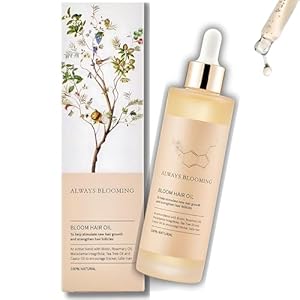 Hair Growth Oil – Organic, Natural & Veganic Hair Oil – Mix Of Castor Oil, Coconut Oil, Peppermint Oil, Tea Tree Oil & Rosemary Oil For Hair Growth – Designed to Repair Damaged Hair & Boost Thickness