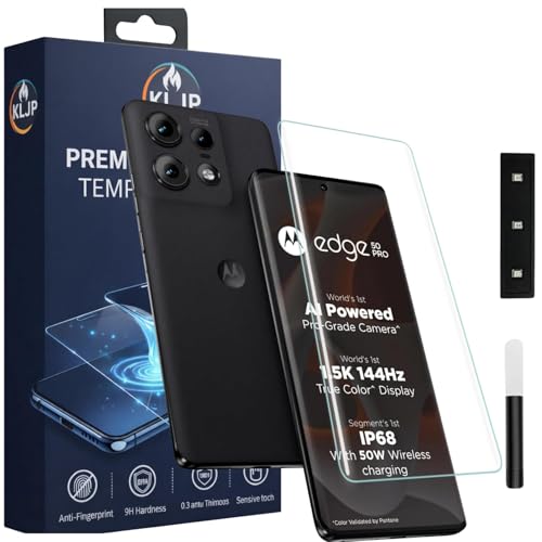 Image of Advanced HD+ UV Tempered Glass Screen Protector For Moto Edge 50 Pro (Pack of 1) Full Adhesive UV Curved Screen Protector Case Friendly HD Clarity with installation kit