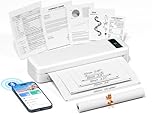 TATTMUSE Stampante Portatile A4, Stampante Termica Compatibile con iPhone/PC, Smartphone via Wireless Bluetooth, Mac/Windows via USB, Stampa in Nero e Bianco Senza Inchiostro