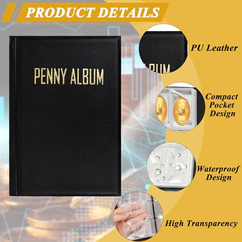 Álbum para 144 monedas de colección en negro miniatura 4