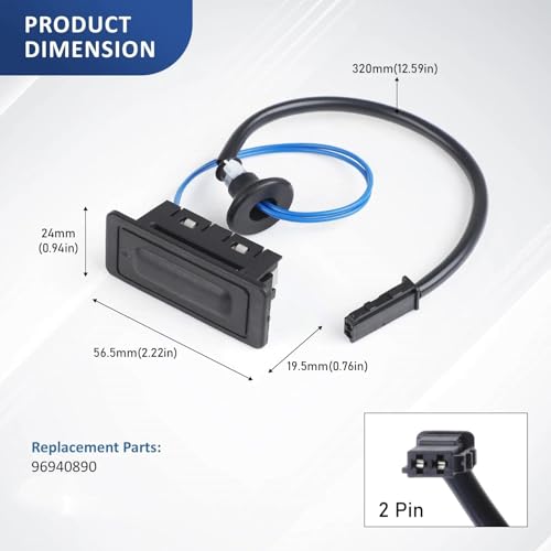 Interrupteur de coffre de précision pour Chevrolet Sonic et Aveo 2012-2019 - Qualité durable - 3