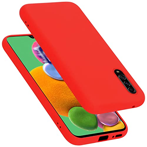 Cadorabo Hülle kompatibel mit Samsung Galaxy A90 5G Hülle Silikon Handyhülle für Galaxy A90 5G Hülle aus flüssigem Silikon- Kratzfeste & stoßfeste dünne TPU Schutzhülle - Liquid ROT