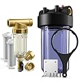 SimPure 40/200 Micron Spin Down Sediment Filter (1 Set) and Whole House Water Filter Housing DB10C (1 Set), for Better Filtration Results