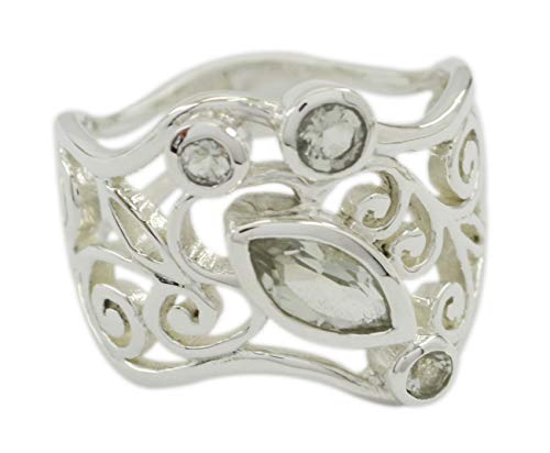 Bague améthyste verte argent 925 cadeau idéal pour femme