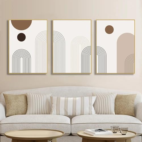 Déco de chambre à coucher moderne avec ce triptyque lignes noires