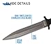 MTech USA – Fixed Blade Knife – Grey TiNite Coated Stainless Steel Blade with Black ABS Handle, Includes Black Nylon Sheath - Hunting, Camping, Survival, Tactical, EDC – MT-20-77GY