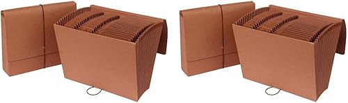 Pendaflex Archivo expandible de 21 bolsillos A-Z, tamaño carta, cuerda roja (75711) (paquete de 2)