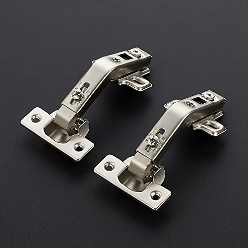 Ravinte 1 Pair 2 Pack Kitchen Cabinet Hinges, 135 Degree Kitchen Door Hinges Compatible with Lazy Susan Corner Cupboard,Full Overlay Face Frame Concealed Corner Cabinet Hardware