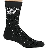 MOXY Socks Black and White Dead Rudolph Premium Skater Crew Socks