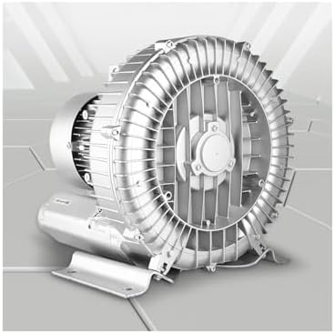 Regenerative Blower Air Filter 110V, 50HZ, Single Phase, High-Pressure Vortex Ring Blower, 0.24HP - 1.49HP, Industrial Vacuum Pump 0.74HP 50cfm, Aluminum Alloy